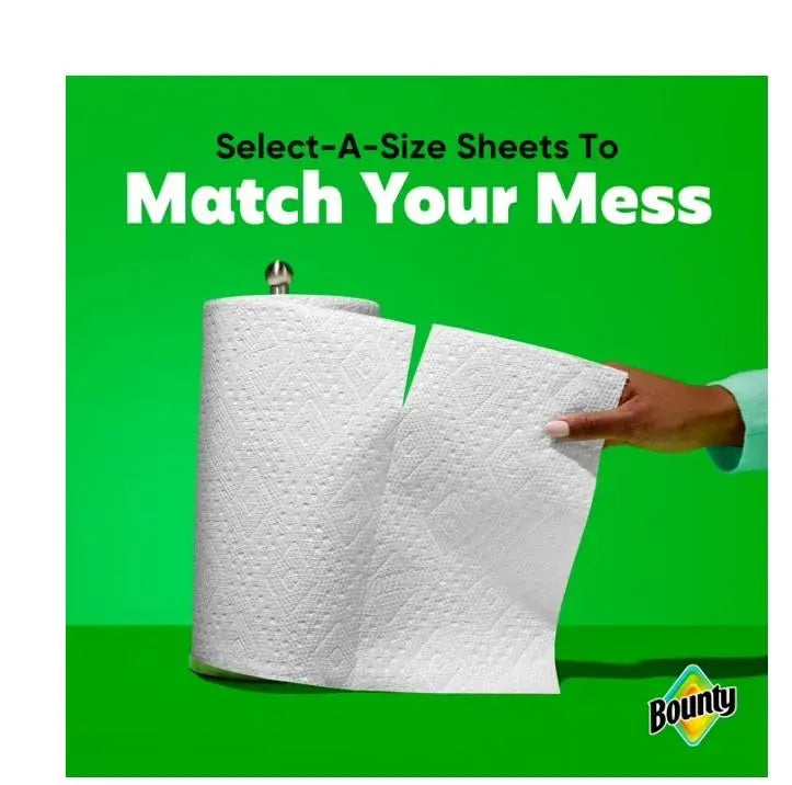 Bounty Paper Towels Select-A-Size White, 10 Triple Rolls, 123 Sheets Per Roll