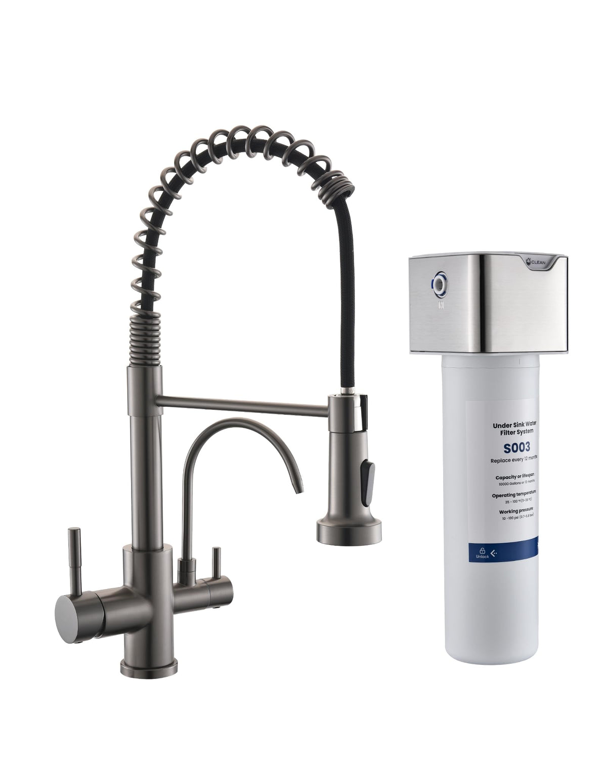 GIMILI Black Kitchen Faucet with Pull Down Sprayer