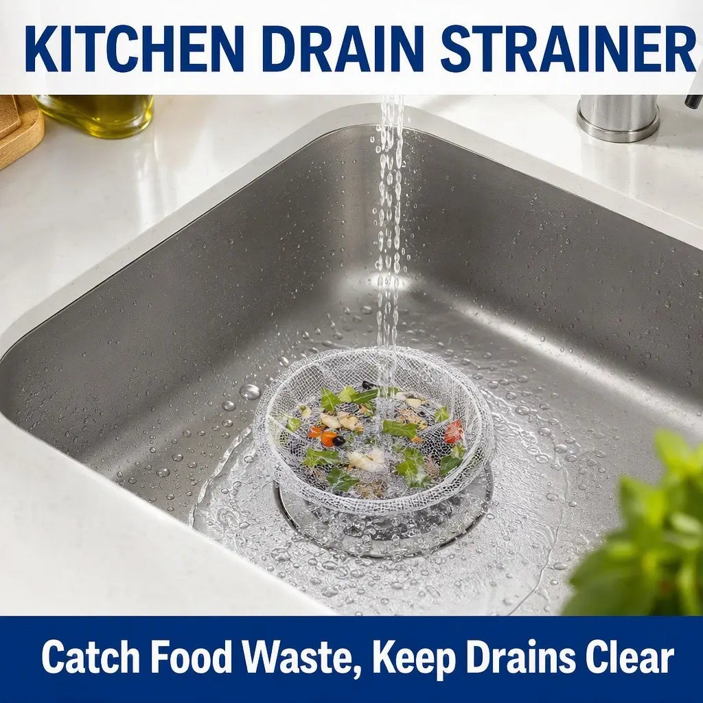 Kitchen Cleaning Tool Set, Long Handle Brush + Sponge + Abrasive Balls + Sink Strainer, Streak-Free Degreasing, Suitable for Pots, Bowls, Countertops