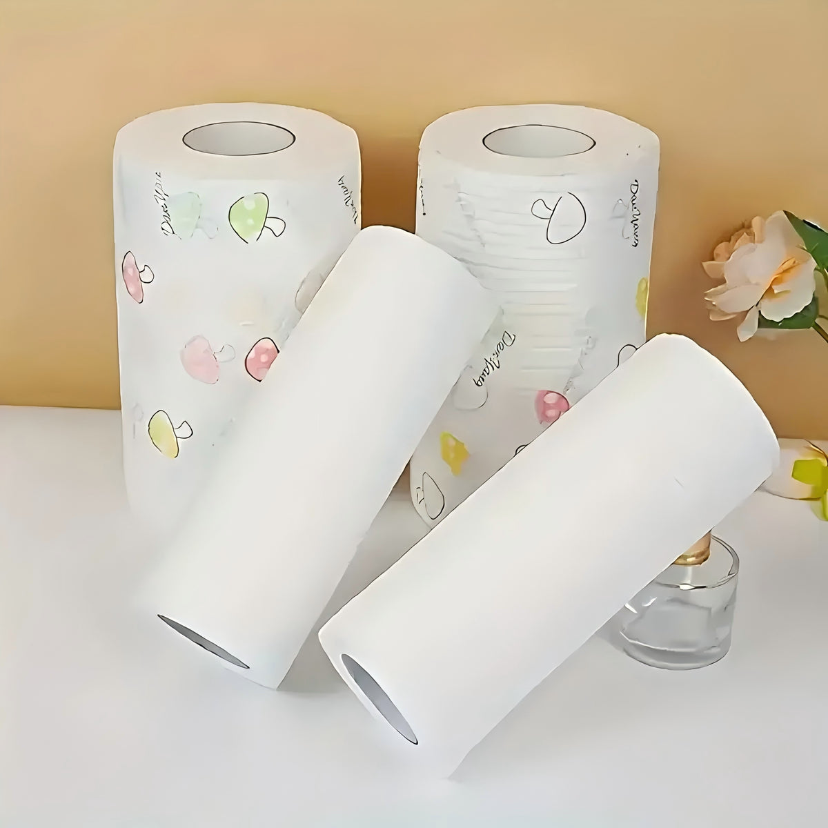 High Efficiency "800 Times Disposable Kitchen Paper Towel Roll - Household Cleaning (Various Styles) Lazy Rag, Use Scene Kitchen, Living Room, Bedroom, Outdoor, Holiday Party