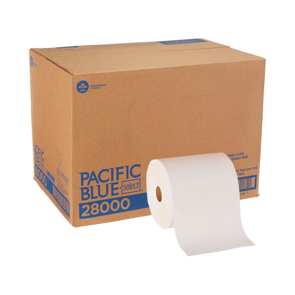 Georgia-PacificBlue Basic Paper Towel Rolls by PRO, White, 28706, 350 Feet Per Roll, 12 Rolls Per Case