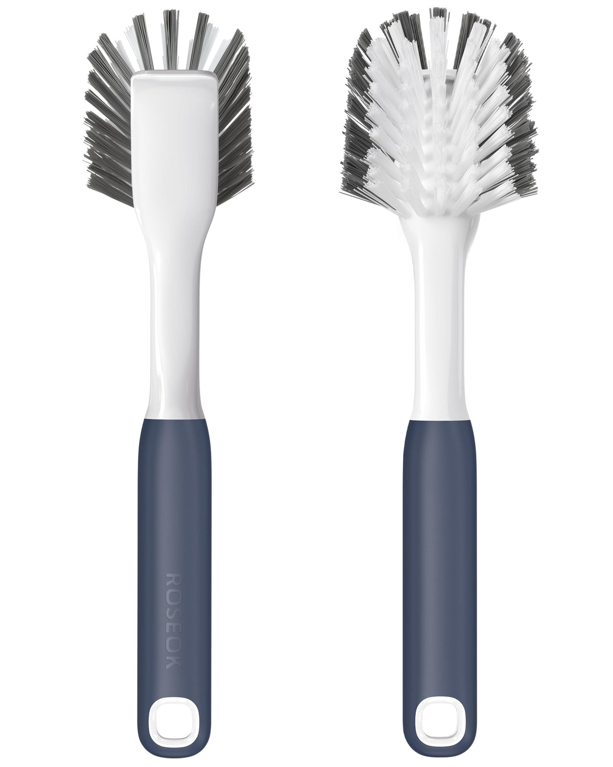 ROSEOK Dish Brush, Dish Scrubber, Nylon Bristles with Built-in Scraper