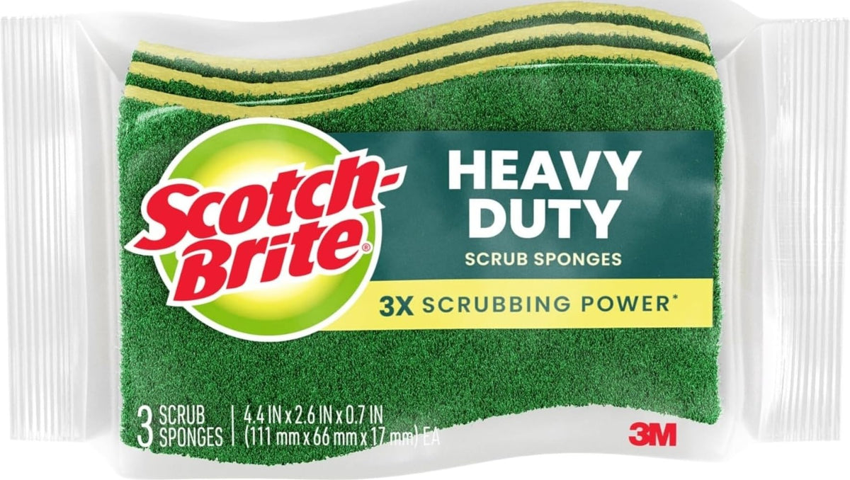 Scotch-Brite Heavy Duty Scrub Sponge, 9 Pack