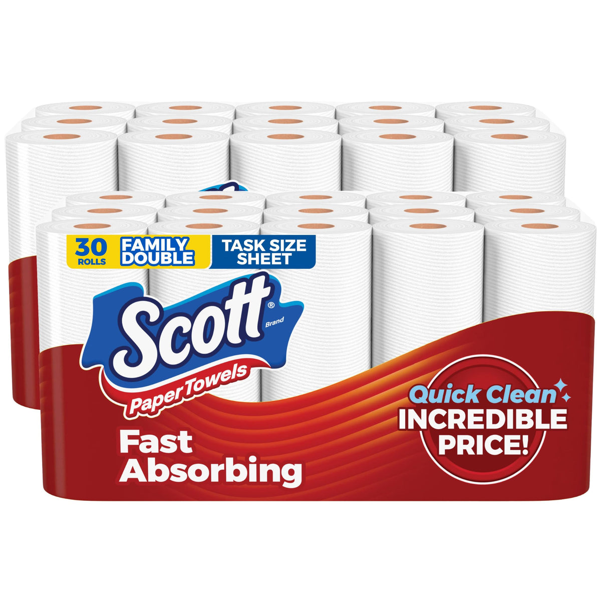 Scott Paper Towels, Choose-A-Sheet, 6 Double Rolls, 108 Sheets Per Roll