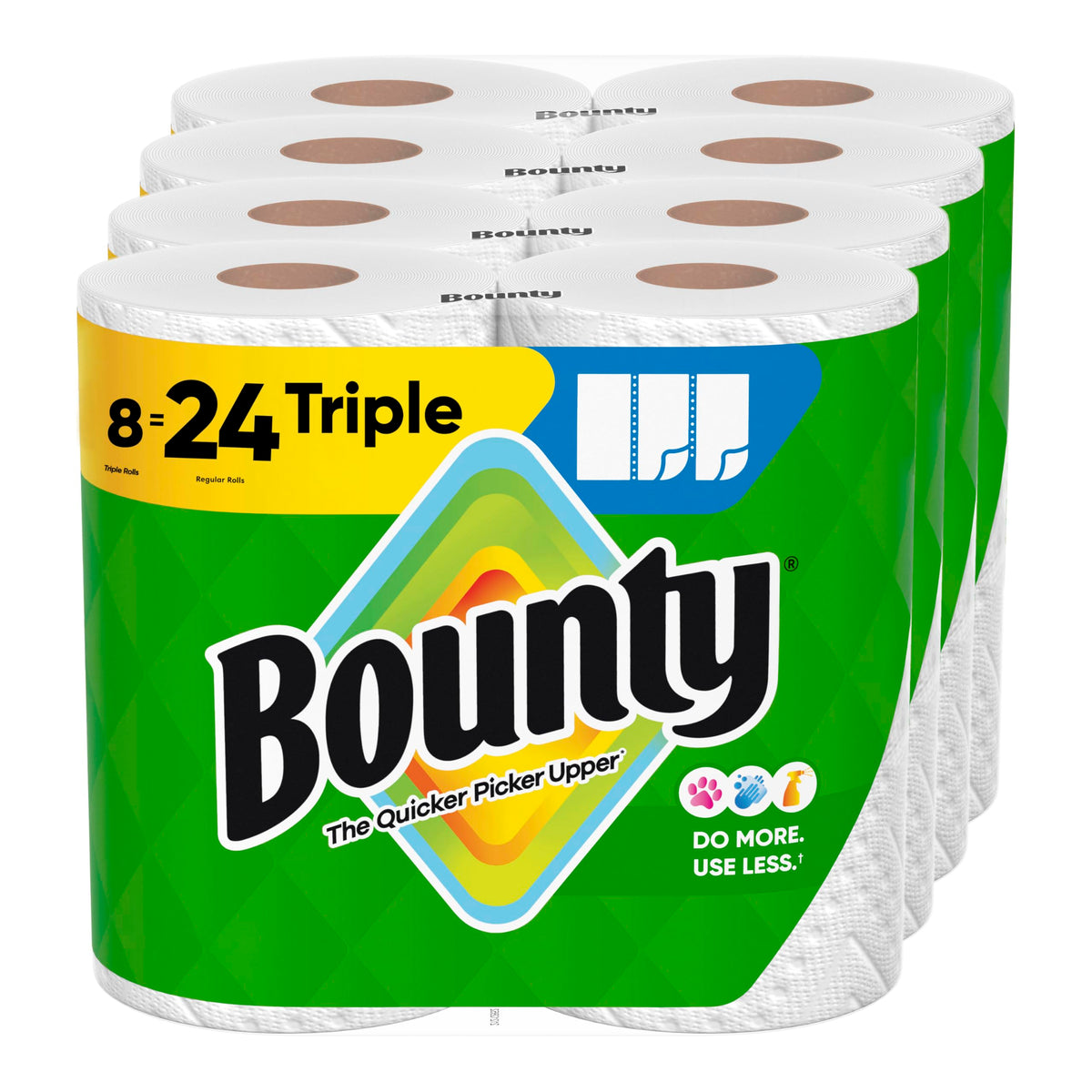 Bounty Select-A-Size Paper Towels, White, 2 Triple Rolls = 6 Regular Rolls