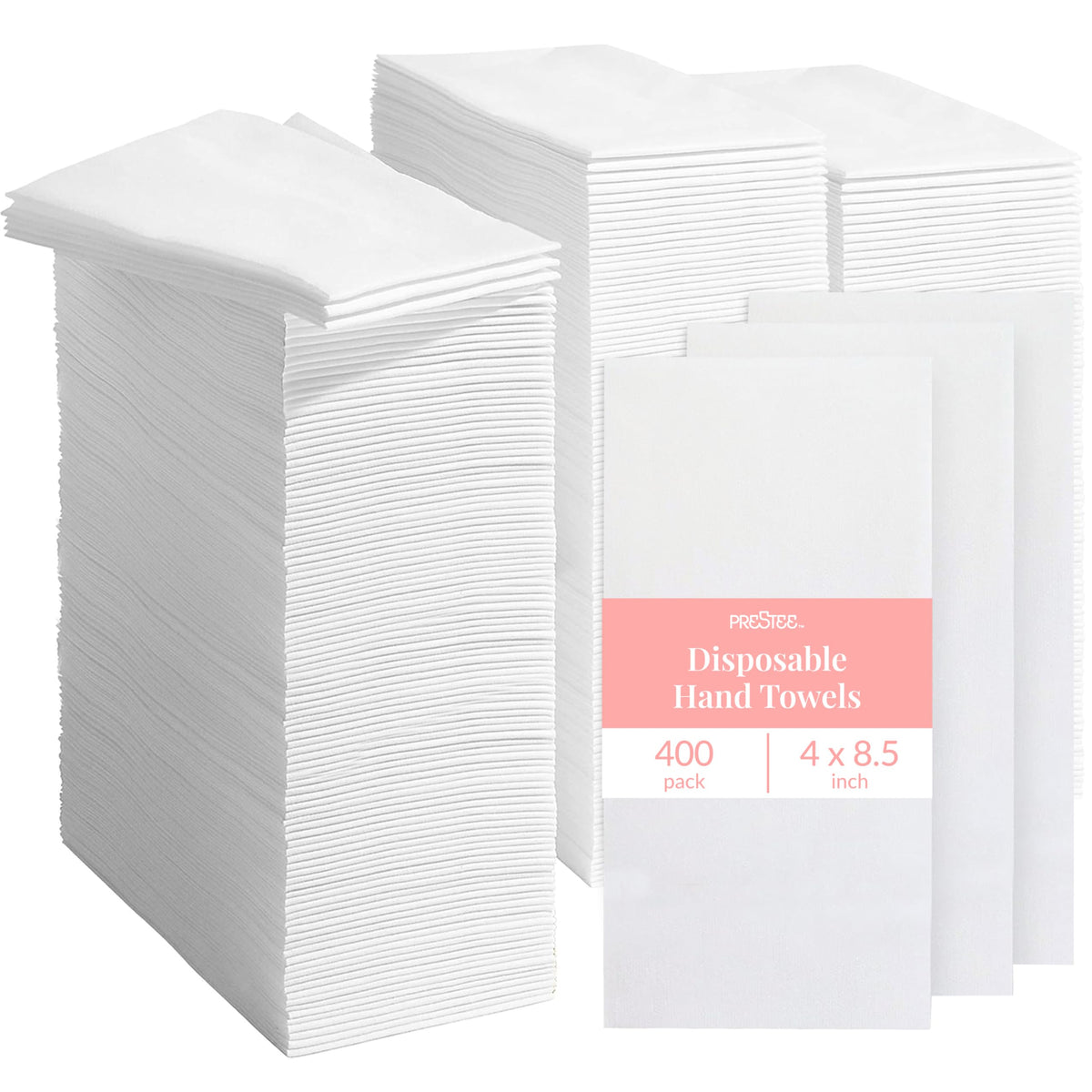 Prestee 50-Pack Paper Towels - 7.8 x 4.25 Inch Soft Linen Feel Paper Napkins - Durable and Absorbent Hand Towels for Bathroom - Disposable Table Napkins for Weddings, Dinners, Christmas, Thanksgiving