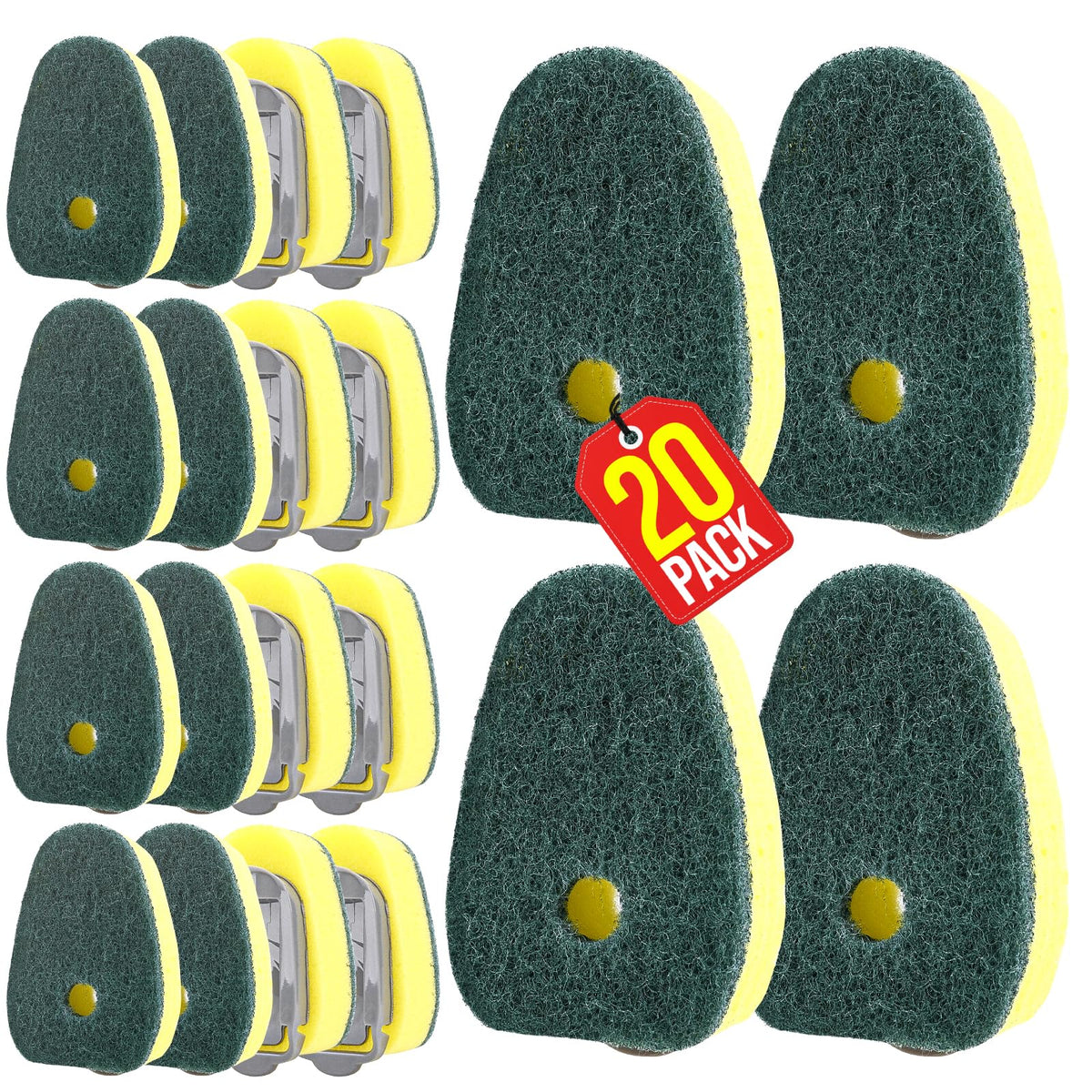 Sponge Dishwand Brush Refills for Scotch-Brite Dishwand - 10 Pack