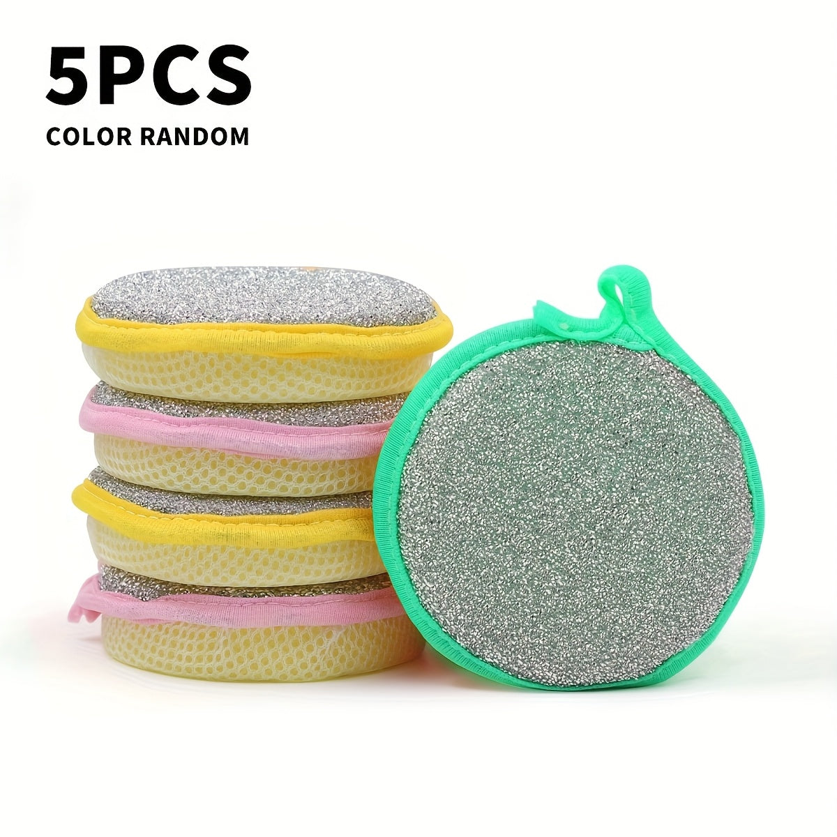[Kitchen Cleaning Sponge] 5/10/40pcs Kitchen Cleaning Sponge Scrubber, Scouring Pad Dishcloth, Suitable for Cleaning Pots, Stoves, Sinks, Bowls, And Chopsticks. Colors Are Sent Randomly