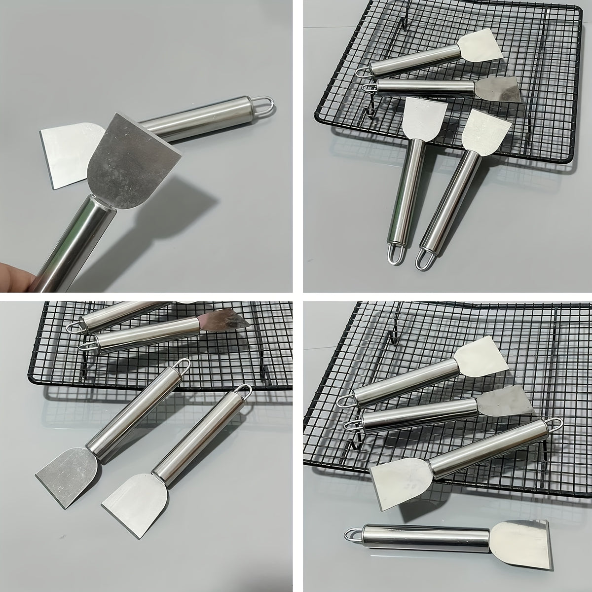 1pc Cleaning Scraper, Stainless Steel Scraper, Handheld Cleaning Supplies, Heavy-Duty Scraper, Grime Scraper for Cleaning Stubborn Dirt And Grime, Removes Grease And Grime, Multi-Purpose Cleaning Scraper, Useful Cleaning Tool