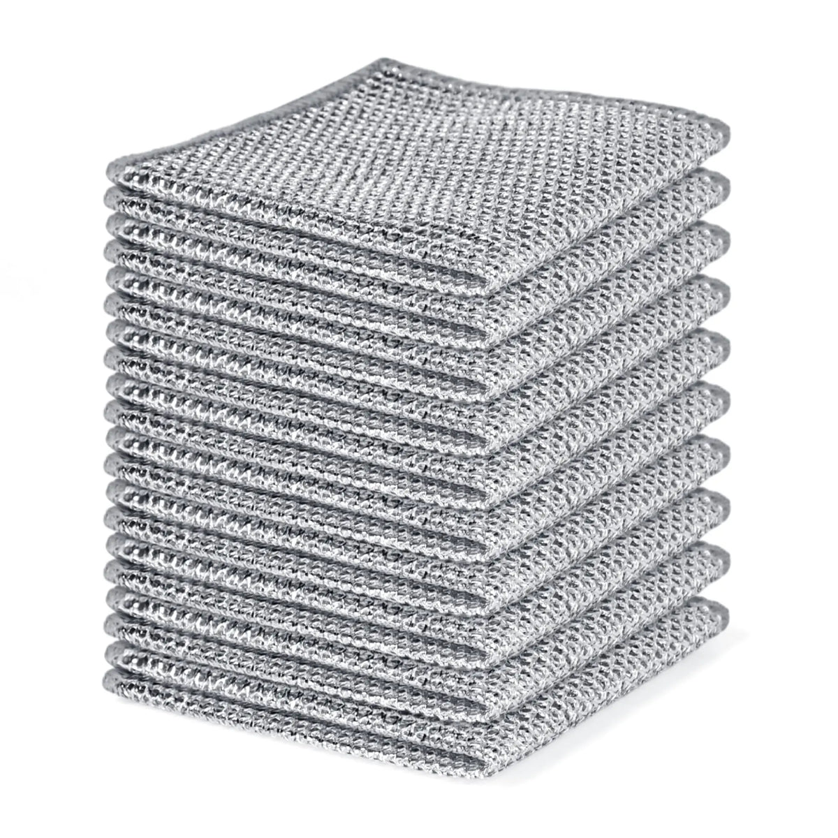 Cubidupi Non-Scratch Steel Wool Dishcloths, Kitchen Scouring Pads | Durable Wet-Dry Scrub Tools for Dishes, Sinks, Cookware