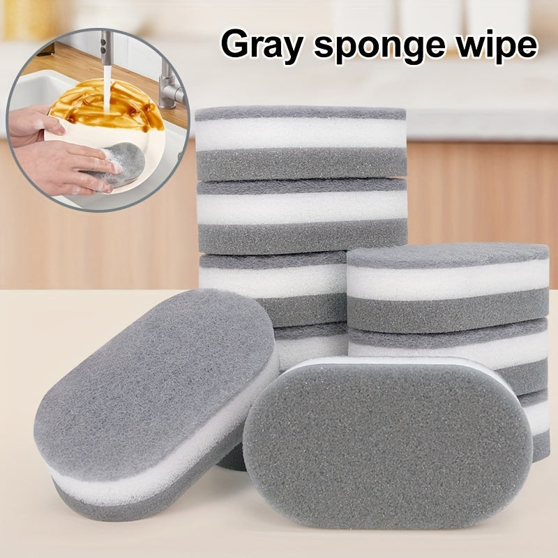 3/5/10/12/20pcs New Oval Kitchen Cleaning Sponge Wipes Cleaning Tools Suitable for Washing Dishes, Chopsticks and Pots Durable Absorbent Reusable Cleaning Cloths