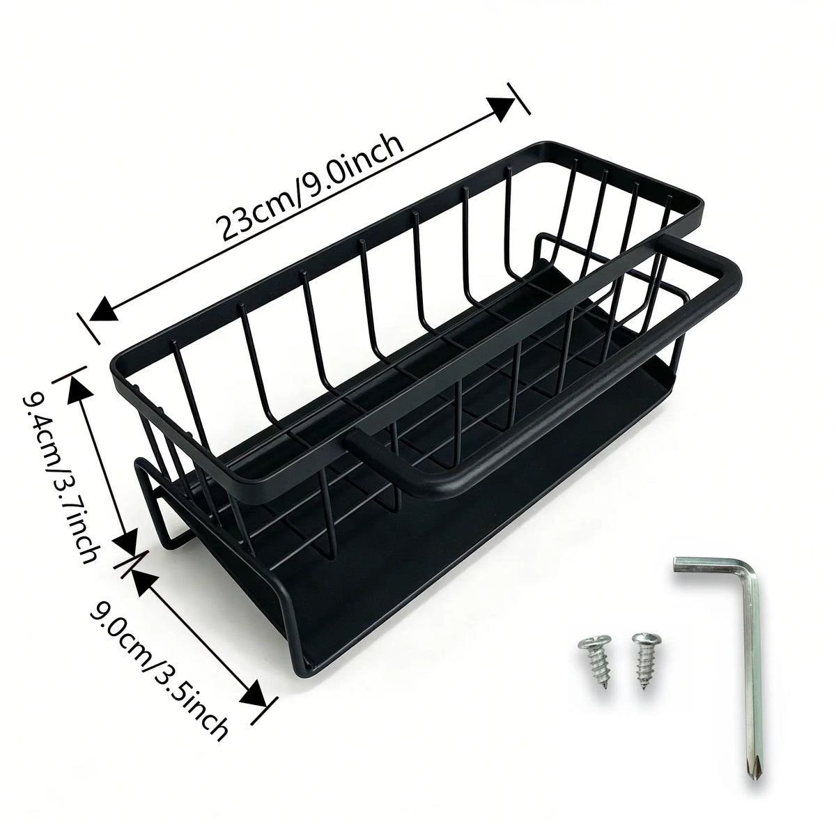 Kitchen Sink Caddy Organizer with Auto Drain,  Dish Drying Racks, Sponge Holder with Towel Rack, Keep Sink Clean & Dry