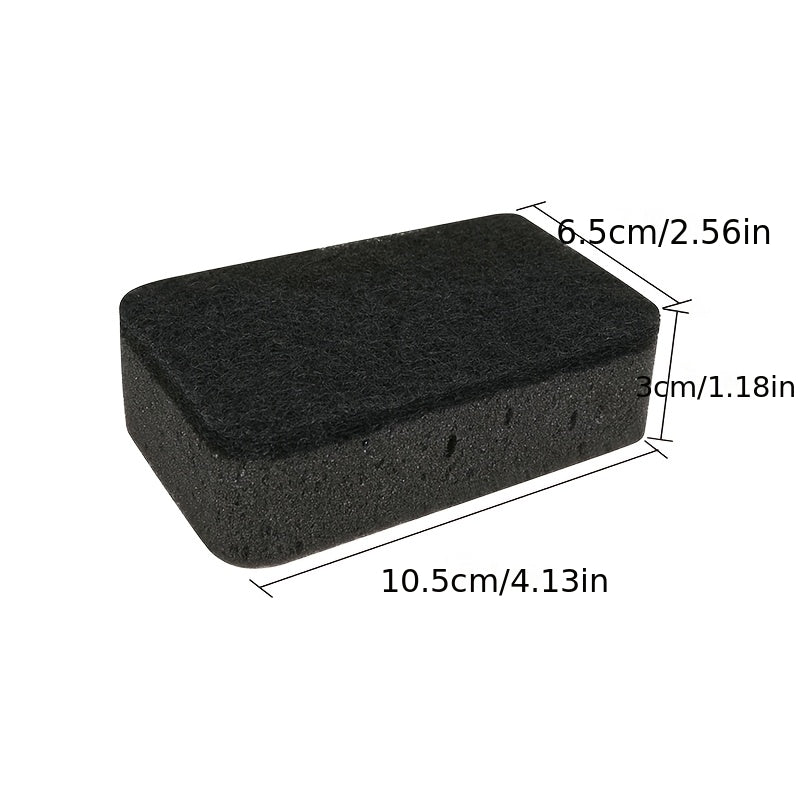 Black-Gray Rounded Corner Sponge Scrubber, Thickened High-Density, Non-Scratch for Pots and Dishes, Powerful Oil Stain Removal, Easy to Clean Without Leaving Residue, Multi-Functional and Durable Kitchen Cleaning Sponge for Washing Dishes and Pots