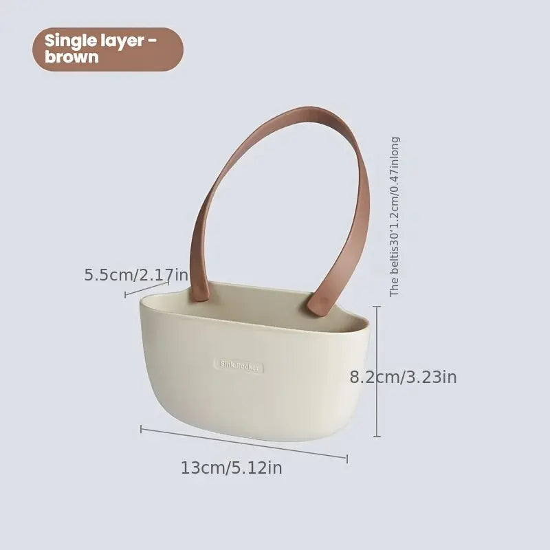 No-Drill Sink Hanging Drain Basket, Faucet Hangable Storage Organizer, Hanging Bag for Dishwashing Sponge, Household Kitchen Supplies