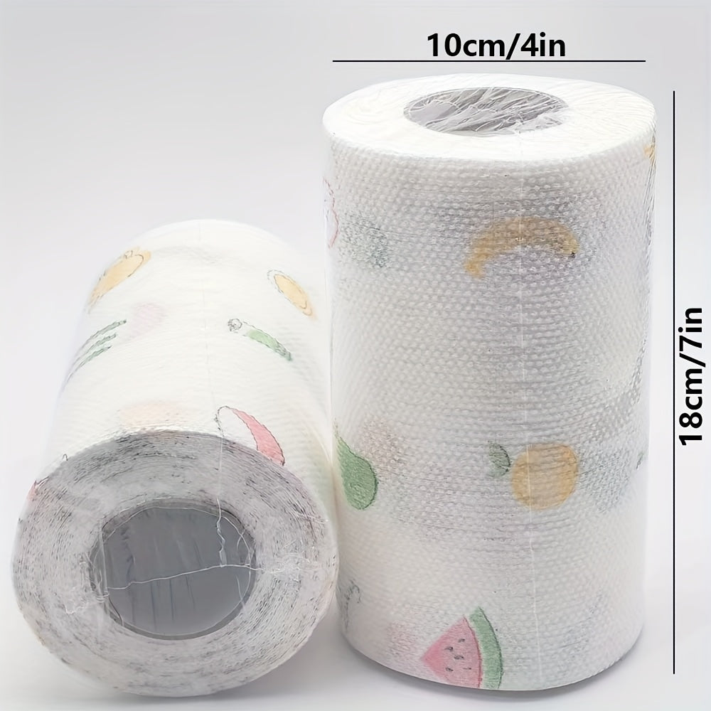1 Roll (800/200/100 Times) - High-Efficiency Pearl Pattern - Disposable Kitchen Paper Towels - Kitchen Cleaning Paper Towels - Lazy Dishcloths Dishwashing Paper Towels - Kitchen Supplies Party Supplies - Random Cartoon Pattern