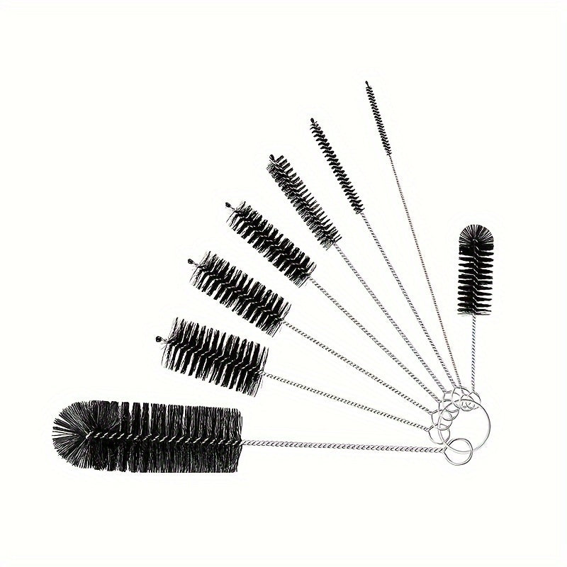 1/8 kit Cleaning brush Pipe cleaning brush Cup brush Thin tube straw brush Long pipe brush Pipe dredging brush Drain pipe dredging brush Small straw brush long bottle brush Kitchen cleaning brush Cleaning supplies Cleaning tools