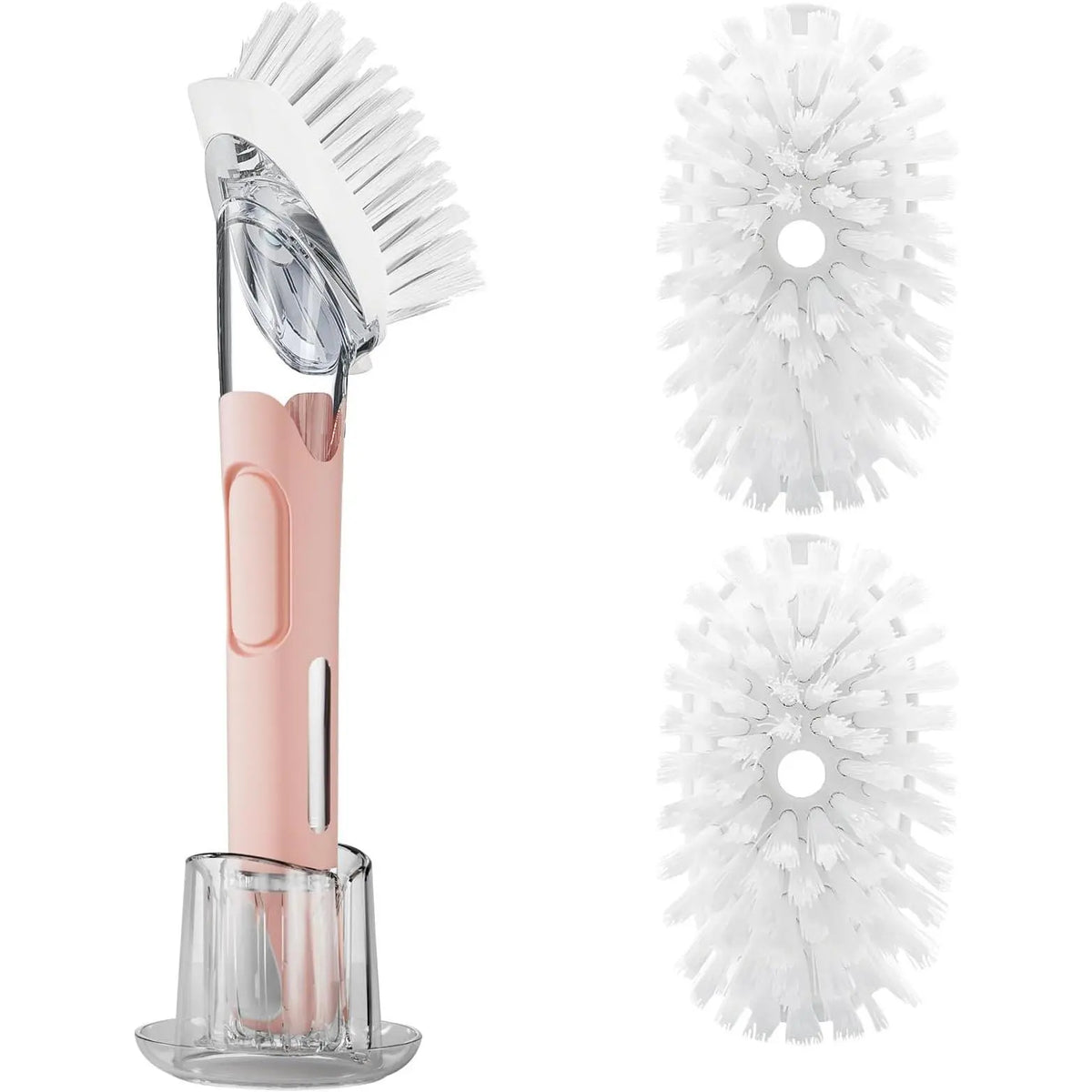 Soap Dispensing Dish Brush Set with 2 Brush Refills and Holder | Dish  with Handle Kitchen Dishwashing Brush Dish Wand for Dishes, Pans, Pots And Sink, Blue