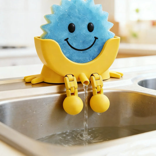 Cute Sponge Holder with Drainage - Funny Sponge Stand for Kitchen Sink - Kitchen Gadgets Accessories