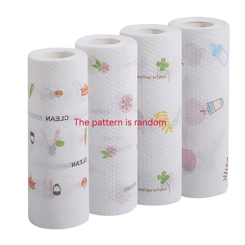 5 Rolls of High-quality Absorbent Paper Towels, 40 Sheets Per Roll, Totaling 200 Sheets, Multi-layer Disposable Kitchen Paper Towels, Powerful Oil-removing Wipes, Perfect for Easy Replacement, A Must-have for Kitchens and Parties