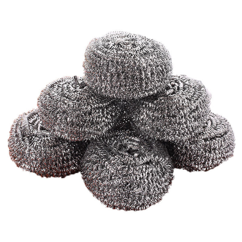 Set of 4 Stainless Steel Cleaning Sponges for Scrubbing Pots, Pans, And Dishes.