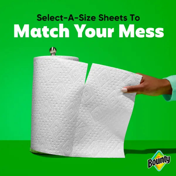 Paper Towels Select-A-Size, 10 Triple Rolls, White, 123 Sheets Per Roll, Absorbent Kitchen Paper Towels
