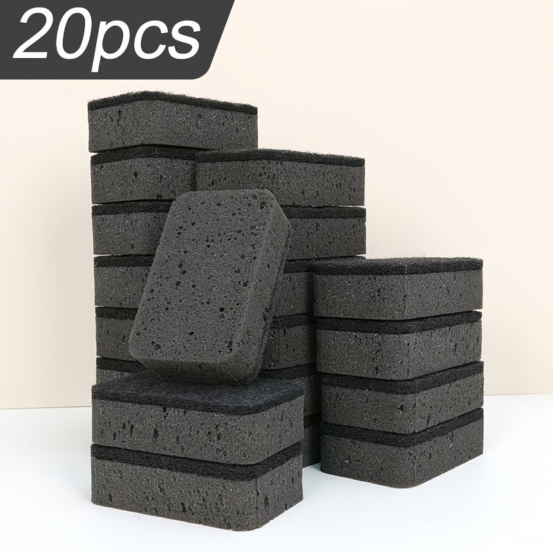 5/10/20pcs High-Density Cleaning Sponges, Non-Stick Oil Dishwashing Cloths, Kitchen Stain Removal and Pot Cleaning Brushes, Double-Sided Thickened Cleaning Pads, Durable and Non-Deforming Cleaning Tools