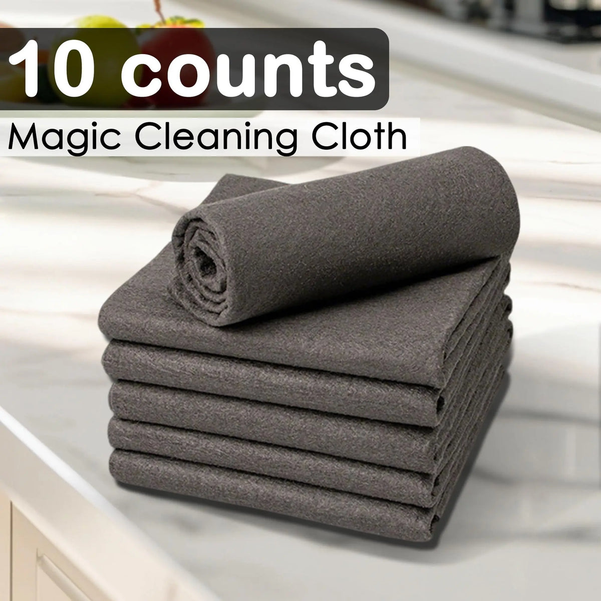 10 Counts Magic Cleaning Cloth, Reuseable Thickened Streak Free Magic Cleaning Wipes, Microfiber Cleaning Cloths for Windows Glass Car,dorm essentials,home essentials
