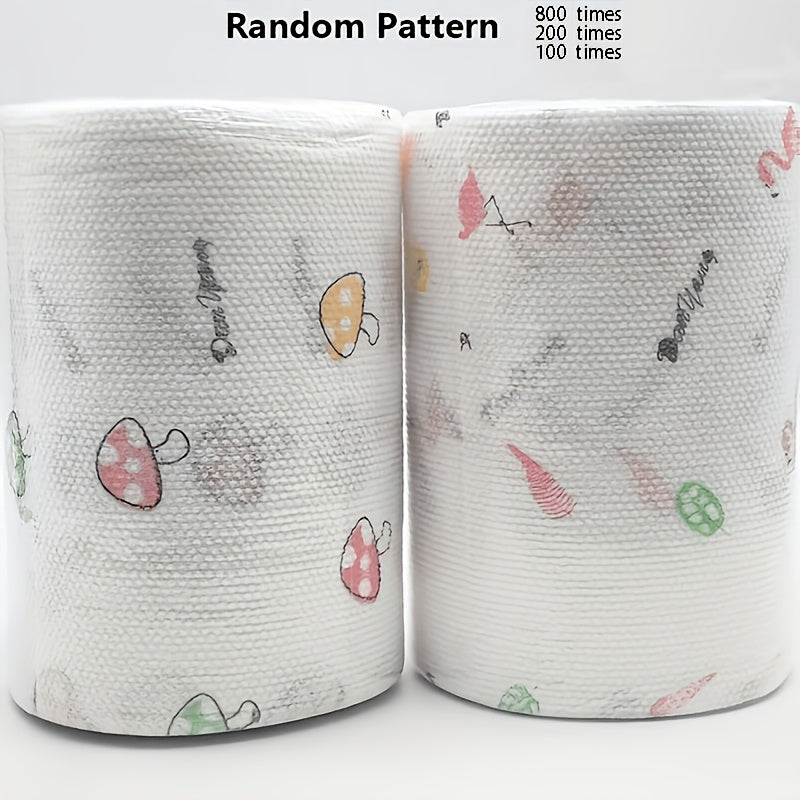 1 Roll (800/200/100 Times) - High-Efficiency Pearl Pattern - Disposable Kitchen Paper Towels - Kitchen Cleaning Paper Towels - Lazy Dishcloths Dishwashing Paper Towels - Kitchen Supplies Party Supplies - Random Cartoon Pattern