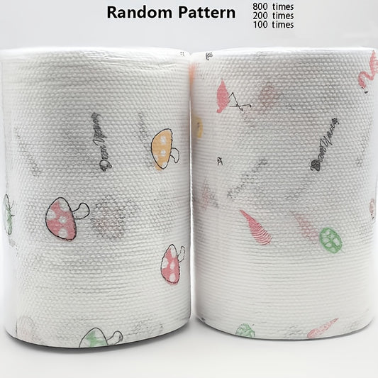 1 Roll (800/200/100 Times) - High-Efficiency Pearl Pattern - Disposable Kitchen Paper Towels - Kitchen Cleaning Paper Towels - Lazy Dishcloths Dishwashing Paper Towels - Kitchen Supplies Party Supplies - Random Cartoon Pattern