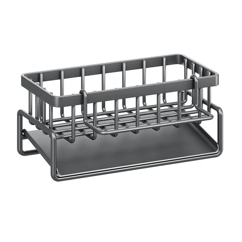 Hanging Rectangular 1-Layer Kitchen Sink Drying Rack - Space-Saving Vertical Organizer Stand with Quick Drain Board, Waterproof Home Accessory for Bathroom/Kitchen Storage Holders & Racks
