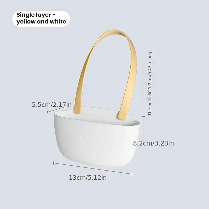 No-Drill Sink Hanging Drain Basket, Faucet Hangable Storage Organizer, Hanging Bag for Dishwashing Sponge, Household Kitchen Supplies