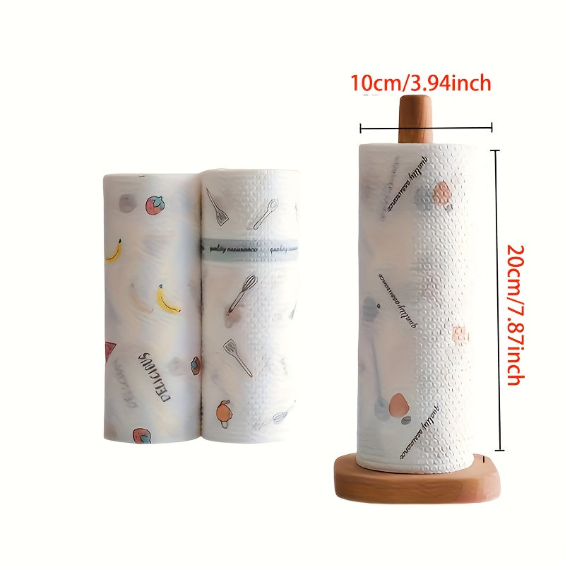 5 Rolls of High-quality Absorbent Paper Towels, 40 Sheets Per Roll, Totaling 200 Sheets, Multi-layer Disposable Kitchen Paper Towels, Powerful Oil-removing Wipes, Perfect for Easy Replacement, A Must-have for Kitchens and Parties