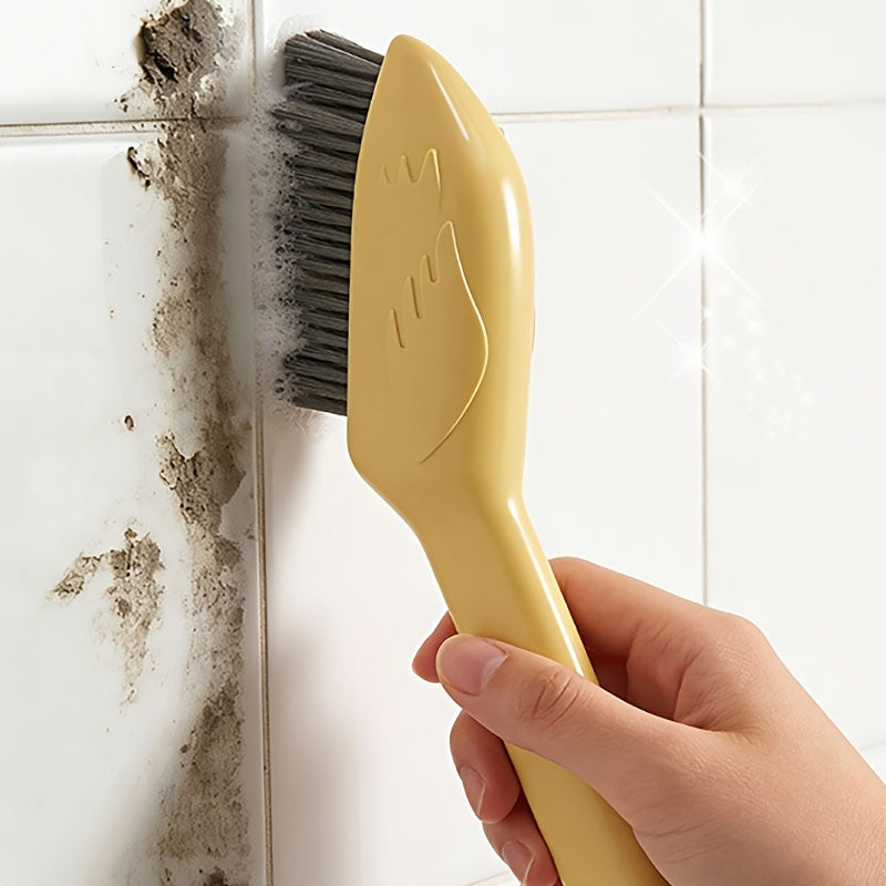 A Multifunctional Gap Cleaning Brush in a Cartoon Swan Design, Featuring a Head on The Handle That Can Be Used As a Spatula to Remove Stubborn Stains. It'S Suitable for Cleaning Stains in The Corners of Kitchens, Bathrooms, And Furniture
