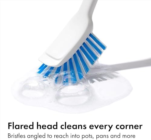 OXO Good Grips Dish Scrub Brush with Non-Slip Handle, Nylon Bristles