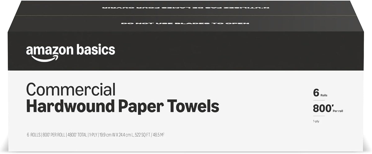 Amazon Basics 2-Ply White Centerpull Paper Towels | Bulk for Business | Compatible with Universal Dispensers | FSC Certified | 600 Towels per Roll (6 Rolls)(7.6 x 9 Sheet)(Previously AmazonCommercial)