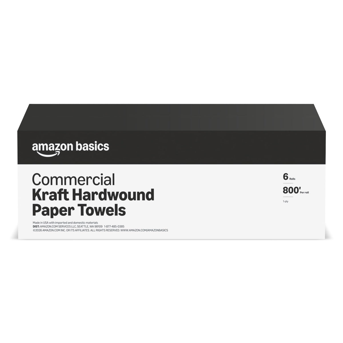 Amazon Basics 2-Ply White Centerpull Paper Towels | Bulk for Business | Compatible with Universal Dispensers | FSC Certified | 600 Towels per Roll (6 Rolls)(7.6 x 9 Sheet)(Previously AmazonCommercial)