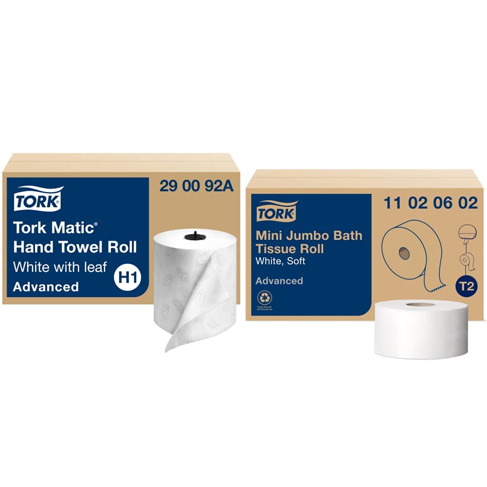 Tork Matic Hand Towel Roll, Advanced, H1, 6 Rolls x 525 ft - 290092A