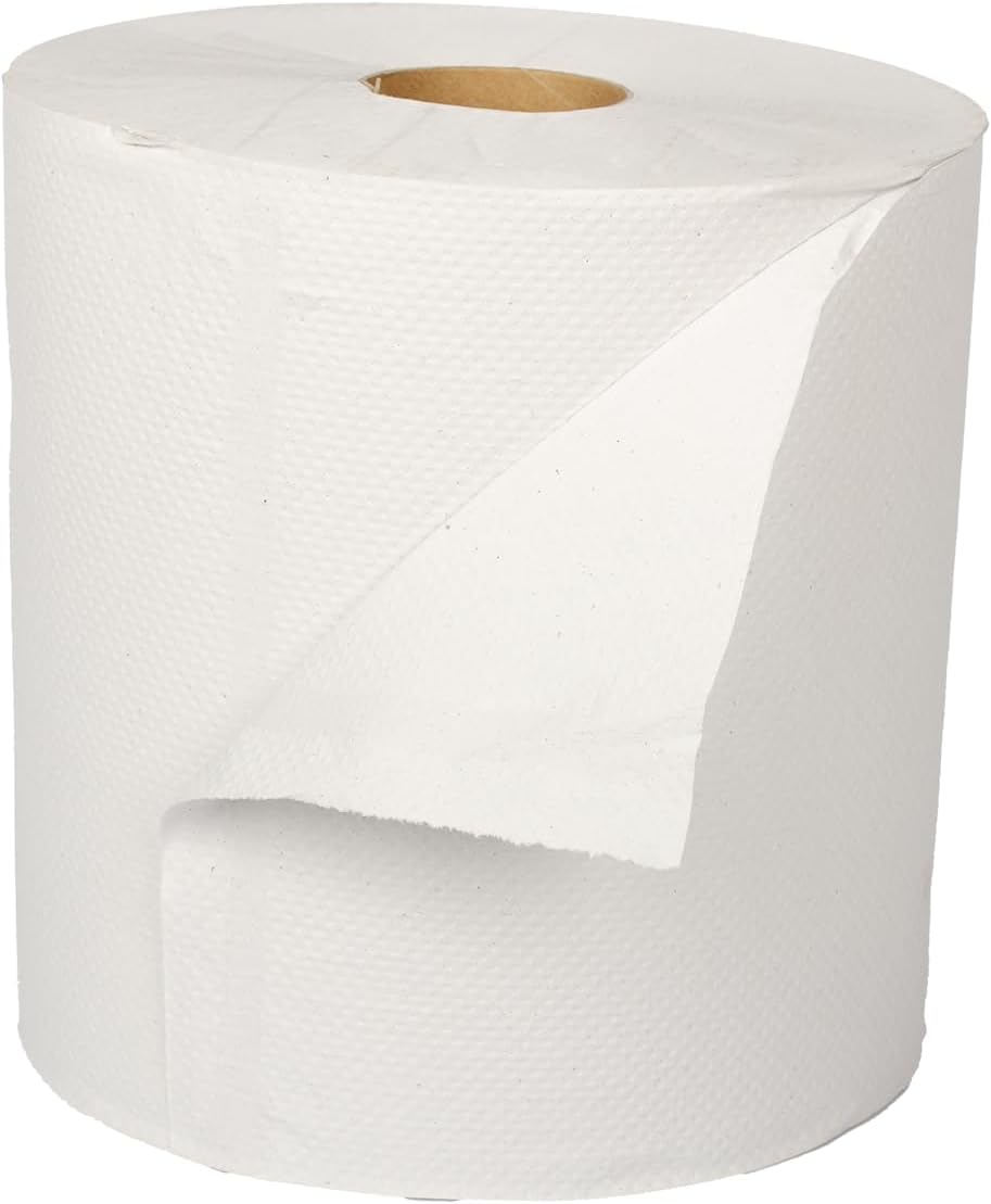 Karat Commercial Paper Towel Rolls, Absorbent & Sturdy for High Traffic Areas, White (Pack of 6)