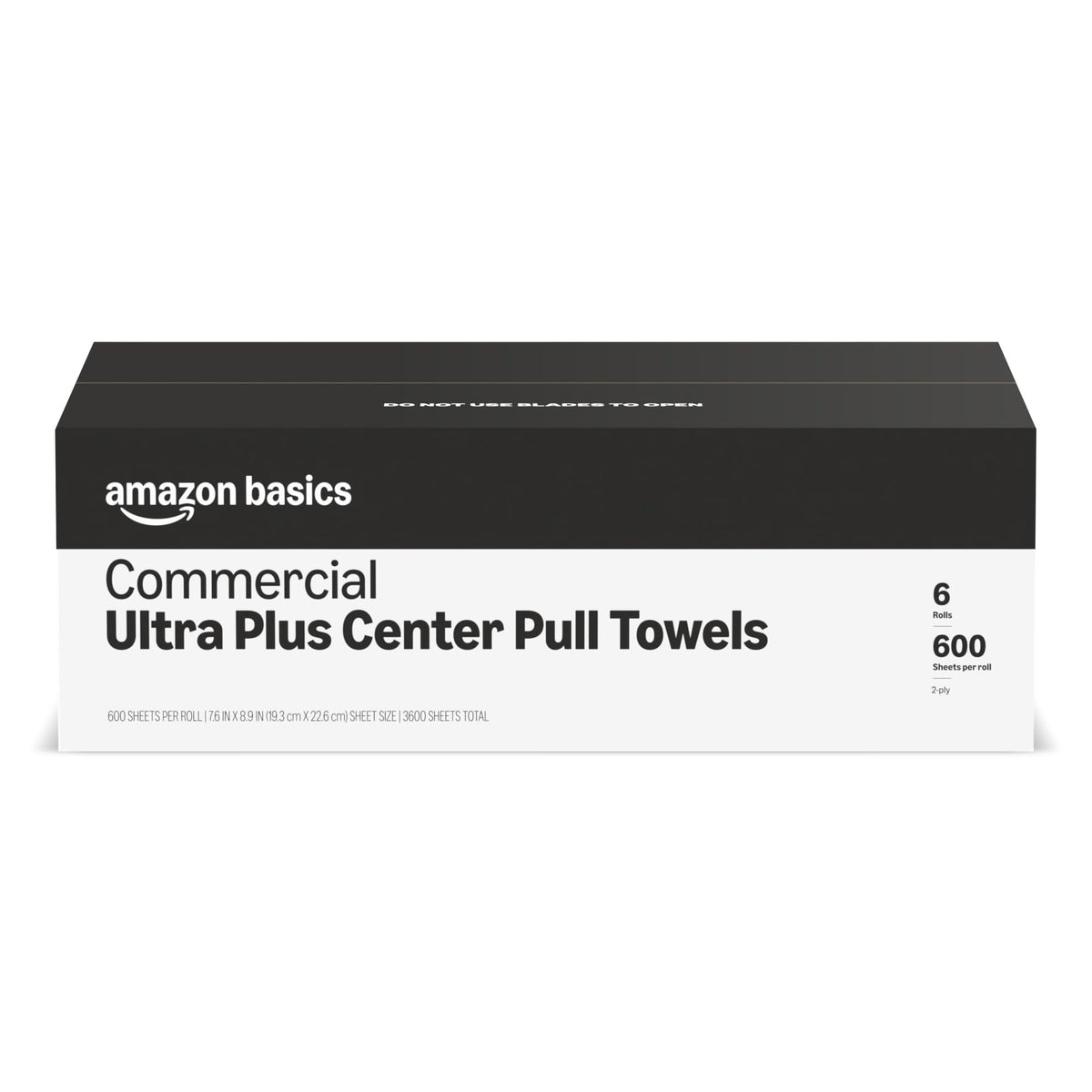 Amazon Basics 2-Ply White Centerpull Paper Towels | Bulk for Business | Compatible with Universal Dispensers | FSC Certified | 600 Towels per Roll (6 Rolls)(7.6 x 9 Sheet)(Previously AmazonCommercial)
