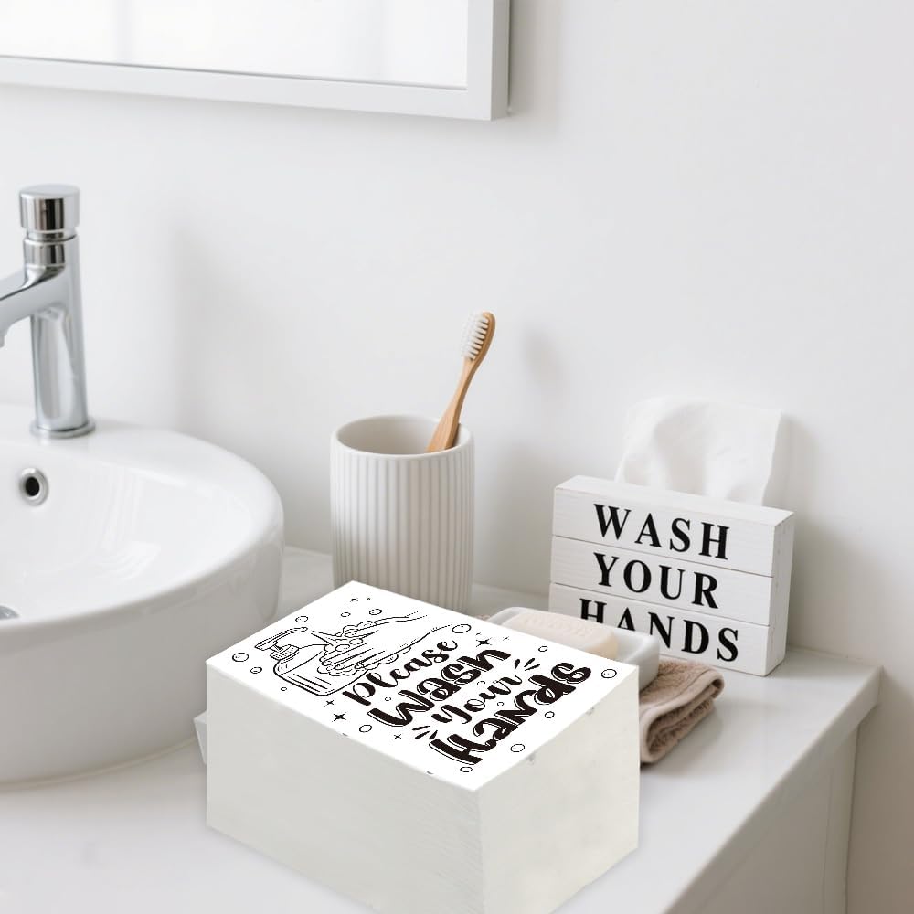 Disposable Hand Towels for Bathroom, 100 PCS Wash Your Hands Paper Napkins, Bathroom Etiquette Napkins Guest Disposable, Paper Towels Napkin for Powder Room Wedding Birthday Anniversary Baby Shower