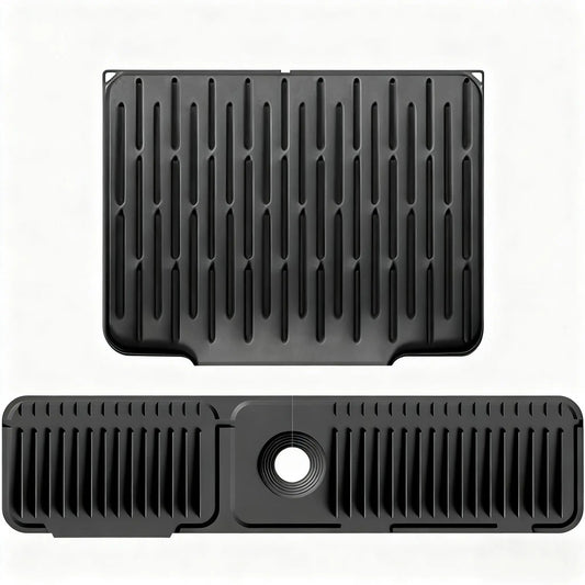 【Various pack】Sink Faucet Mat for Kitchen &Bathroom,Silicone Folding Splash Guard,Draining Mat with Button Lock,moistureproof mat for bath,Sink Accessories for Kitchen