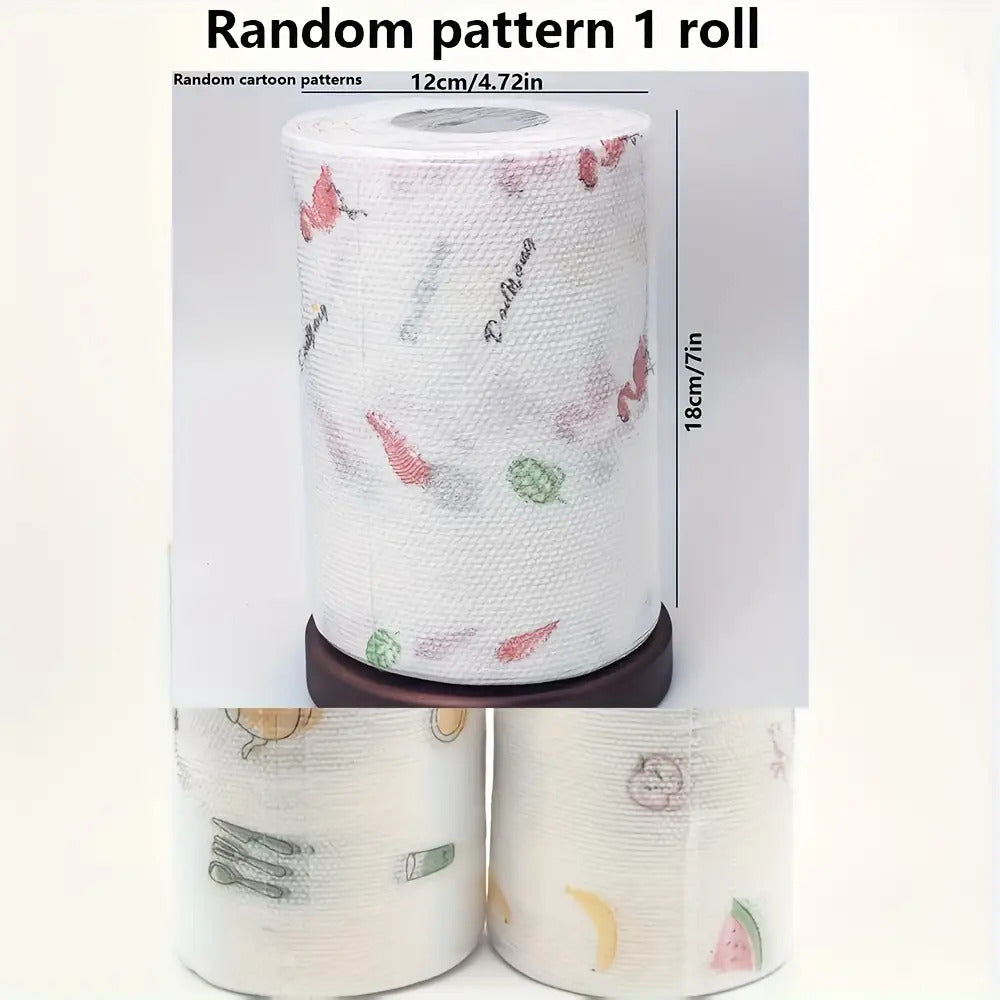 High Efficiency "800 Times Disposable Kitchen Paper Towel Roll - Household Cleaning (Various Styles) Lazy Rag, Use Scene Kitchen, Living Room, Bedroom, Outdoor, Holiday Party
