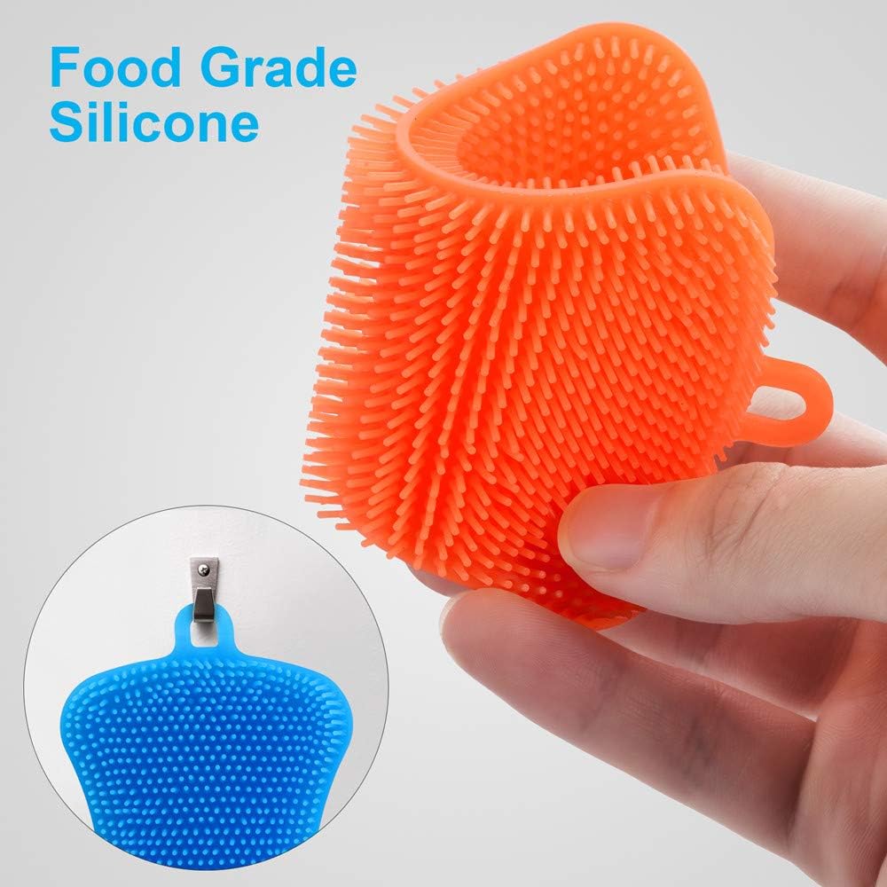 3PCS Silicone Dish Sponges, Multi-Purpose Kitchen Gadget Brush
