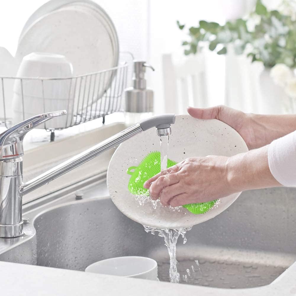 3PCS Silicone Dish Sponges, Multi-Purpose Kitchen Gadget Brush