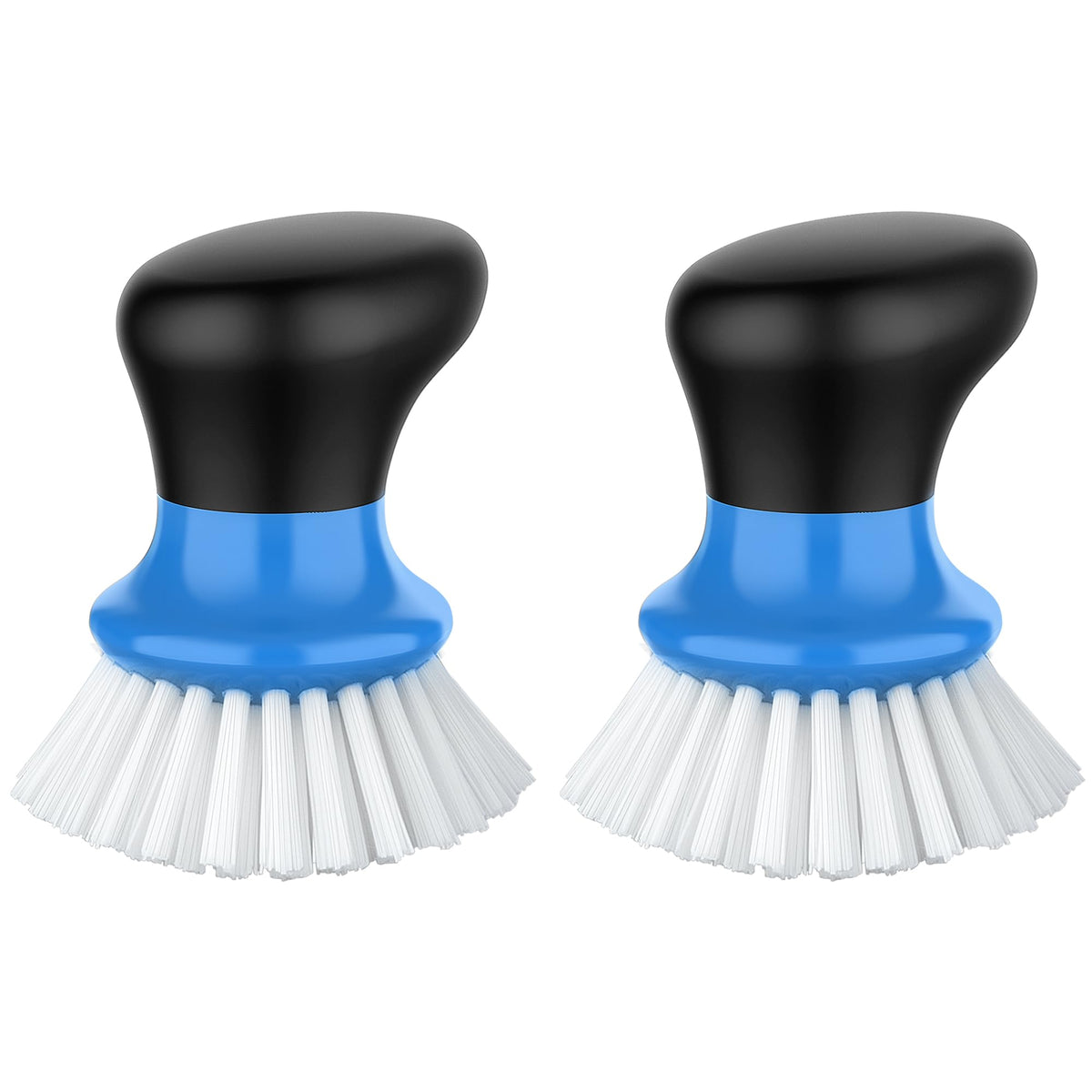 MR.SIGA Dish Scrub Brush, Palm Brush Dish Scrubber, Gray, Pack of 2