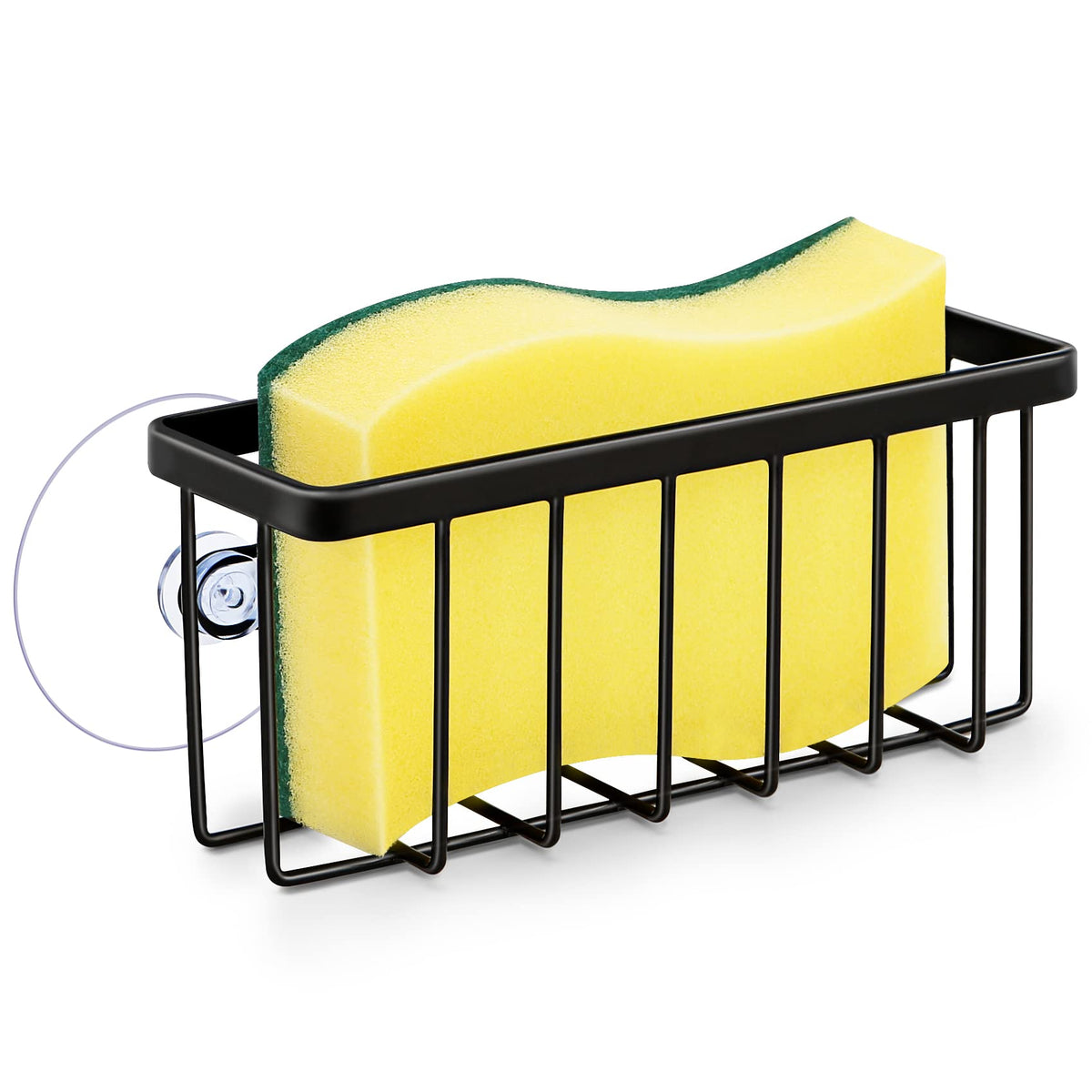 HLOOL Sponge Holder for Kitchen Sink, Kitchen Sink Caddy -Mat Silver