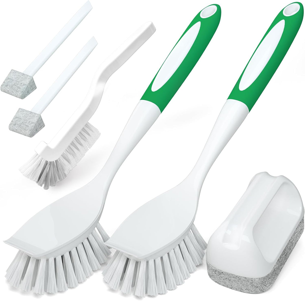 Holikme Dish Brush Cleaning Brush Set for Cleaning Groove Gap,Green