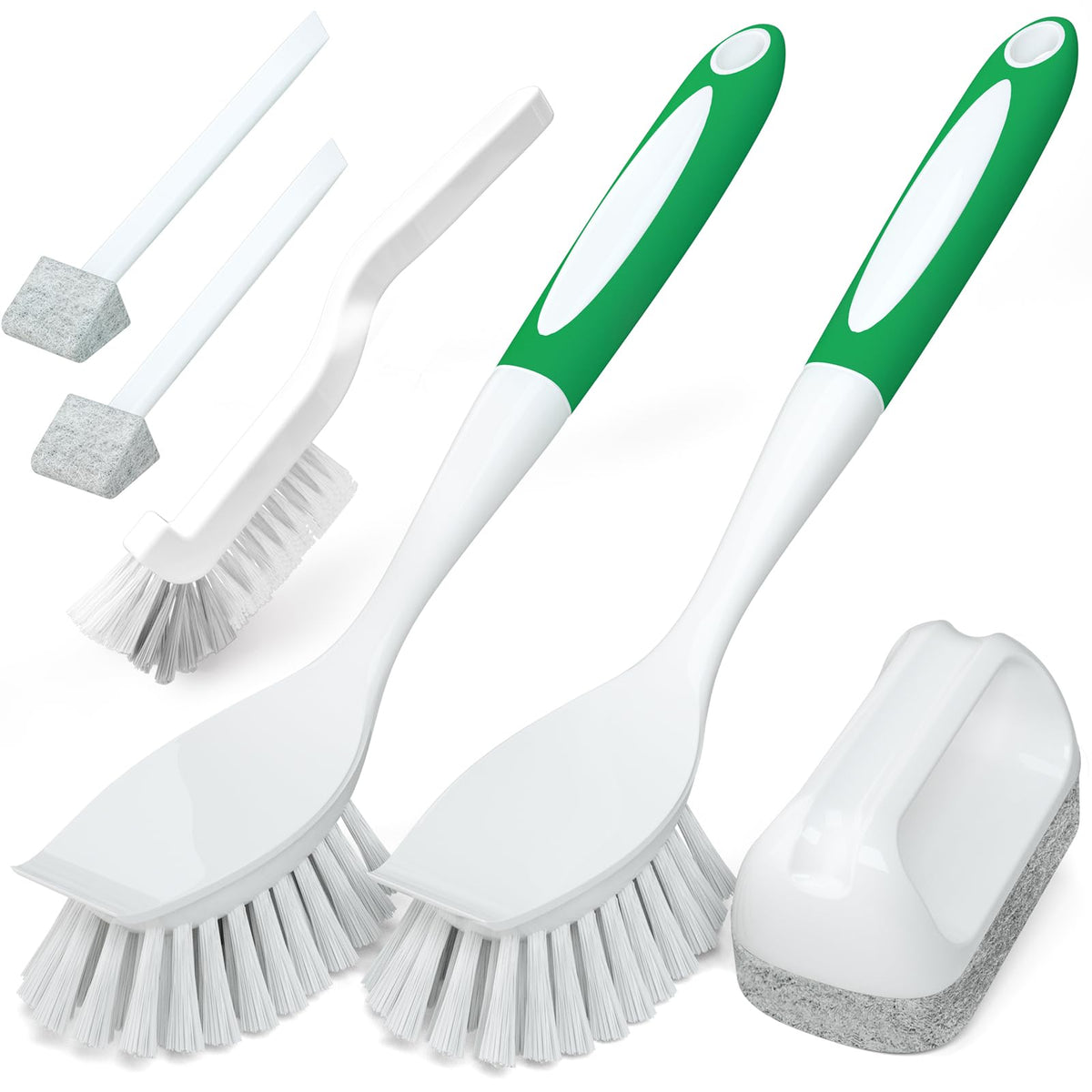 Holikme Dish Brush Cleaning Brush Set for Cleaning Groove Gap,Green