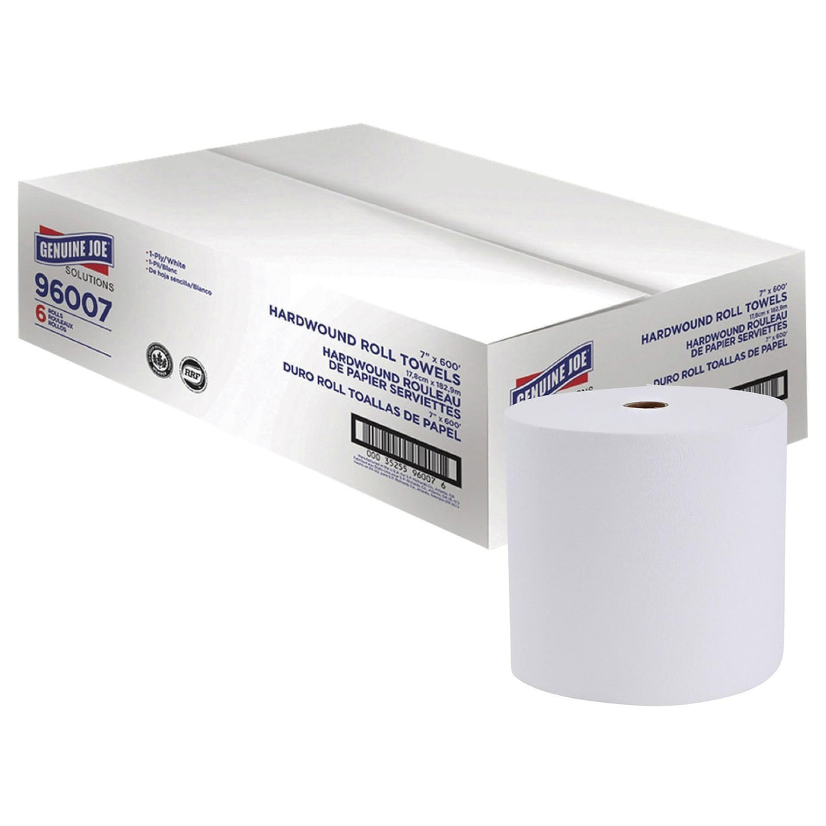 Genuine Joe GJO22600 Embossed Hardwound Roll Towels (Pack of 6)