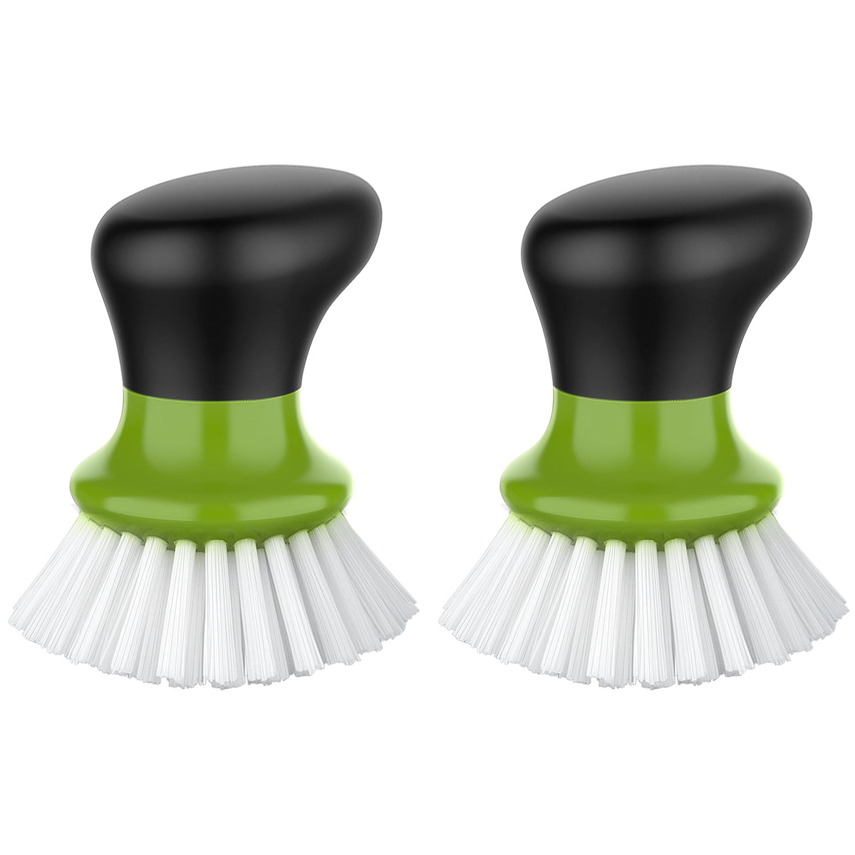 MR.SIGA Dish Scrub Brush, Palm Brush Dish Scrubber, Gray, Pack of 2